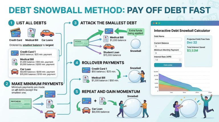 Debt Snowball Calculator - SaveMoneyCalculator