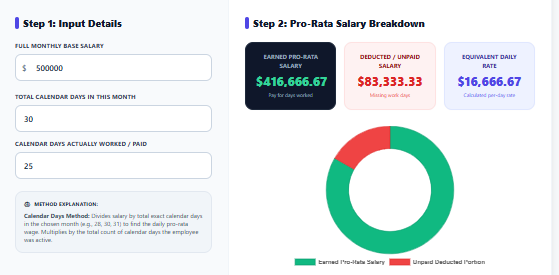Incomplete Money Incomplete Month Salary Calculator - Save Money Calculator